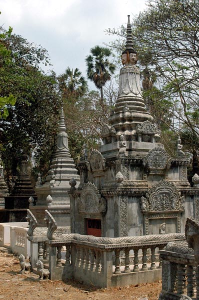 Stupas are used to contain the ashes after cremation