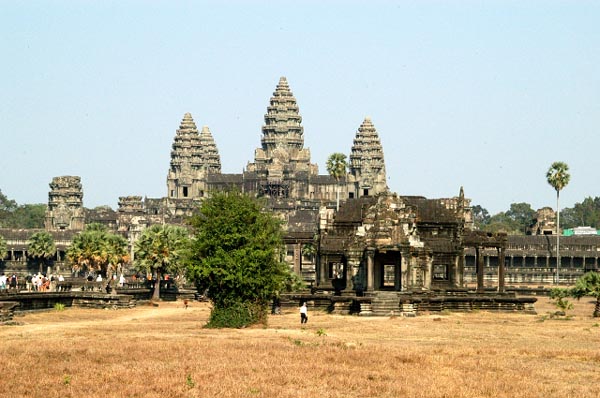 Angkor Wat was constructed in the 1100s to honor the Hindu god Vishnu