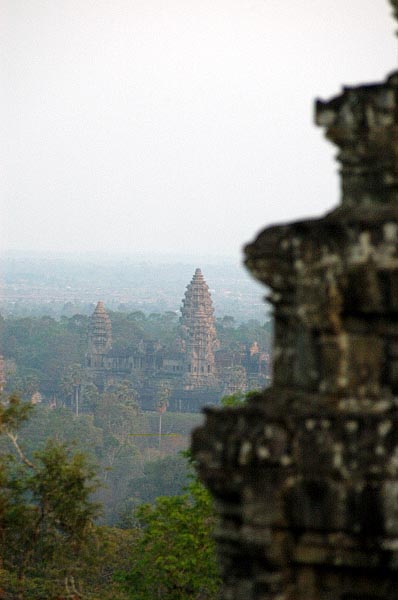 The view of Ankor Wat this day was hazy