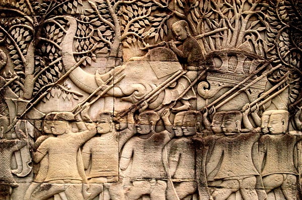 Khmer Soldiers going to battle