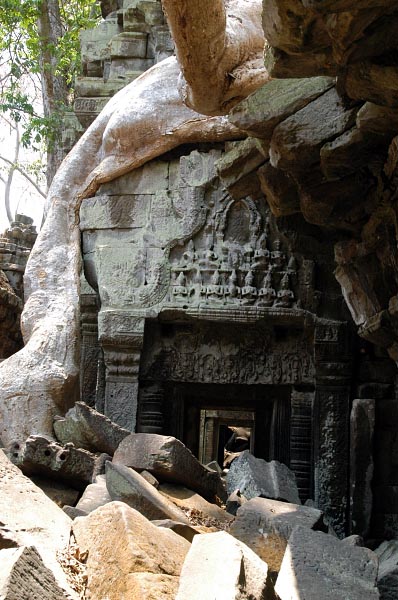 Much of the temple has been left as piles of rubble