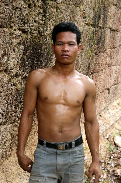 Slingshot hunter, Cambodia