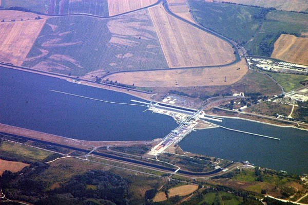 Dam, Danube River, Hungary-Slovakia