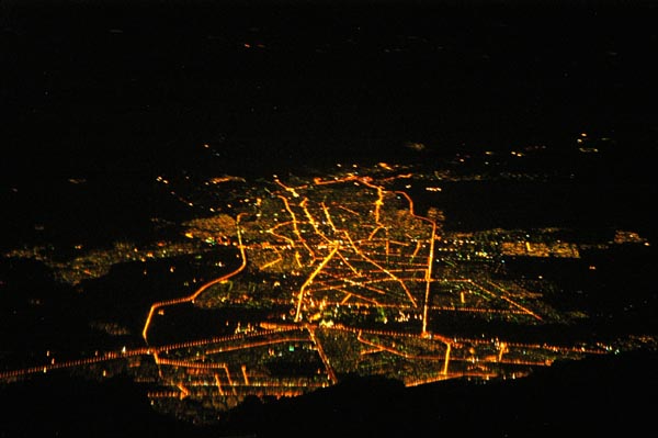 Kermanshah, Iran at night