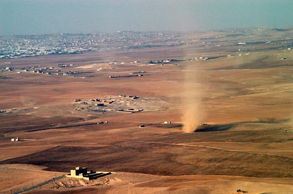 Dust devils near Amman, Jordan
