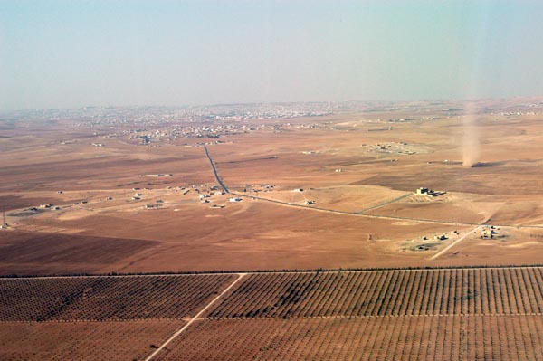 Dust devils near Amman, Jordan