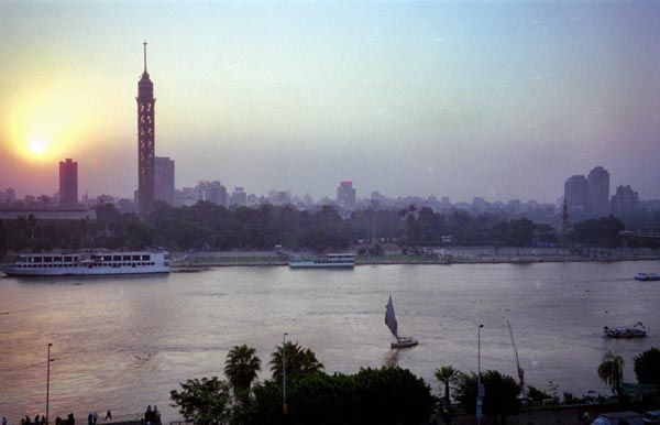 Felucca on the Nile at sunset, Cairo