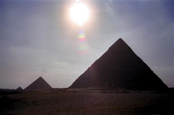 Hot sun over the pyramids