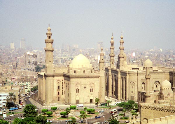 Sultan Hassan and Al-Rifa'a Mosques seen from the citadel