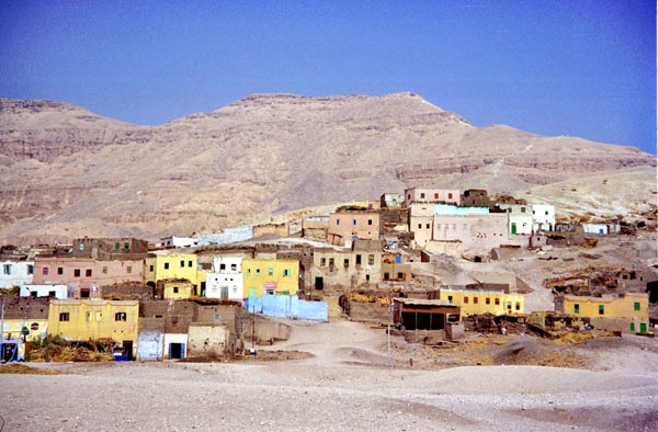 Village on the west bank of the Nile