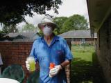 My Daddy working in his yard   04-26-04