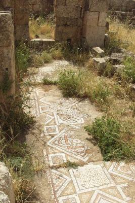 038 Jerash, fragments of mosaic