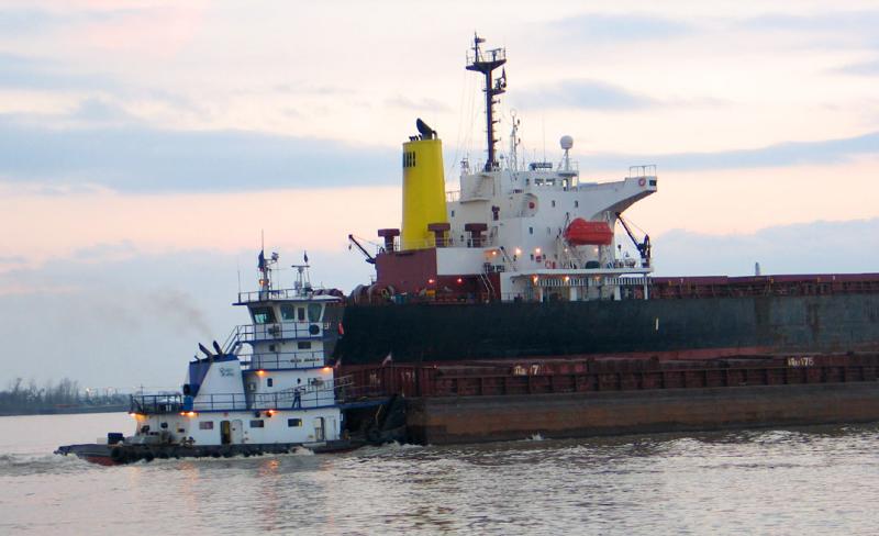 Tug Miss Janice & Grain Ship Sunflower