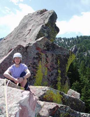 M on top of the ridge on first flat iron