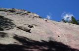 M climbing on the first flat iron