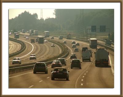 Golden flow of life - German Autobahn