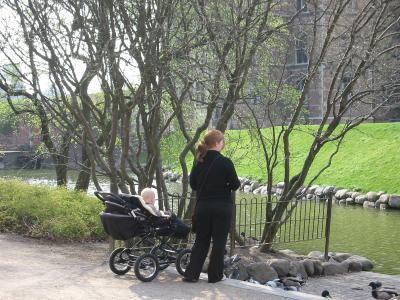 Feeding ducks