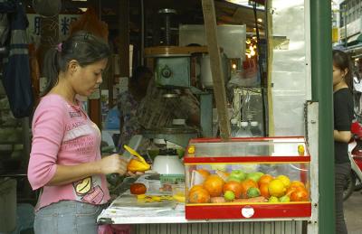 Freshly Squeezed OJ in Chinatown