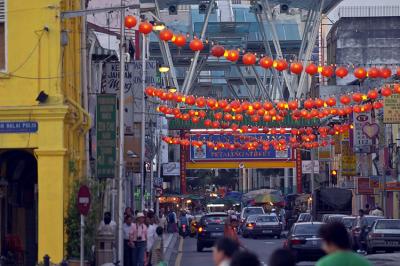 Lanterns at dusk