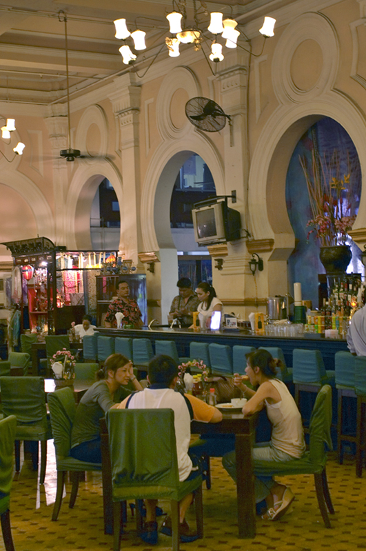 A rare site in Malaysia, a bar.
