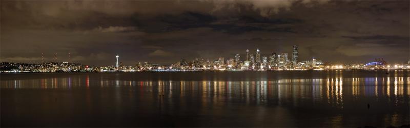 #2 Seattle and Elliot Bay from Alki Beach  (3 originals)