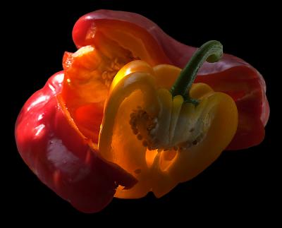 Peppers on BlackAnn Chaikin