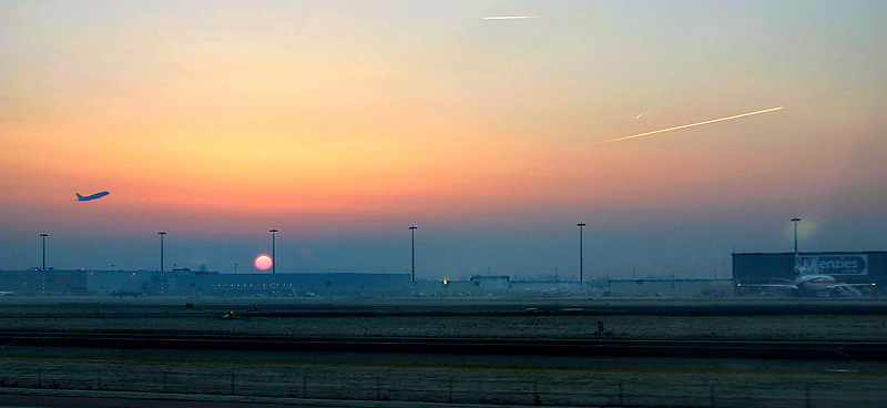 Landing at sunrise *