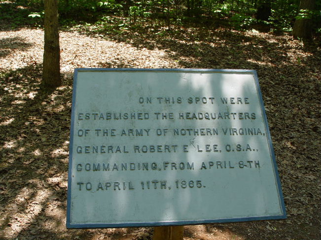 sign at spot of Lees headquaters