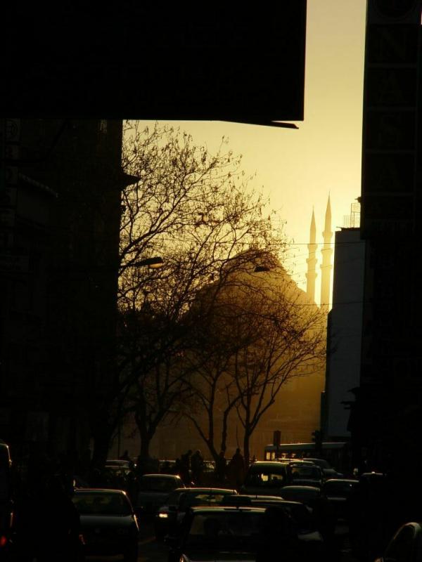 Istanbul New_Mosque sunset 2003 12 20