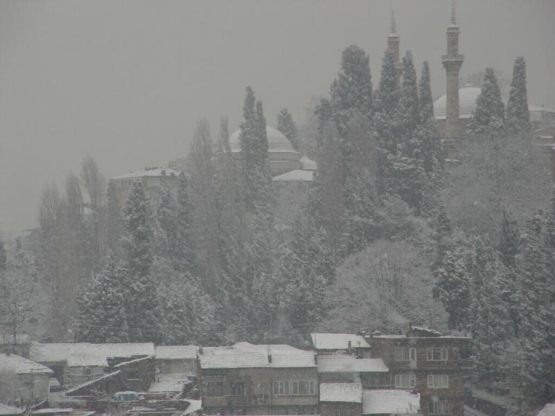 Bursa walk in snow