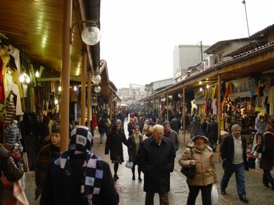 Bursa along bazars and markets