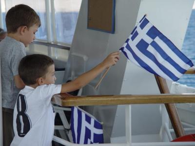 Greeks celebrating third place in Tornado Race 11