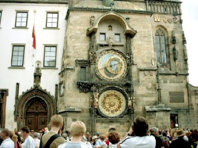 Atomic clock, downtown Prague.