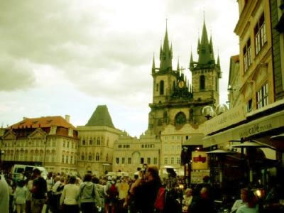 Downtown Prague.
