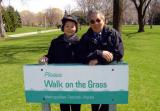 They sure do think differently in Canada -- they WANT us to walk on the grass!