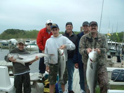 Phillips crew - rough day on the bay but got some nice fish.