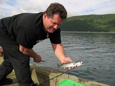 Fisherman shows off catch