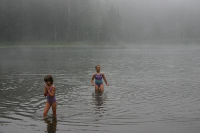 cold resistant water rats in placid lake