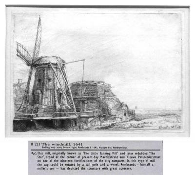 Rembrandt drawing of mill