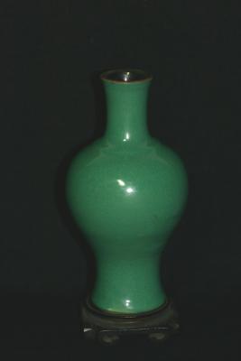 Chinese Apple Green Vase 5 high