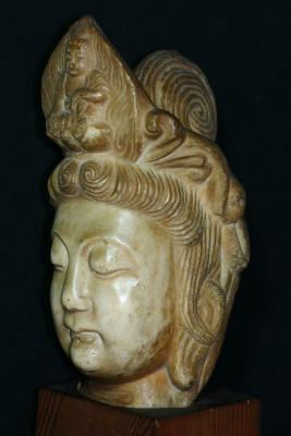 Chinese Kwanyin Marble Head - Possibly Sung Dynasty