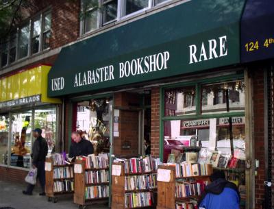 Alabastor Bookshop on 4th Ave below 13th Street