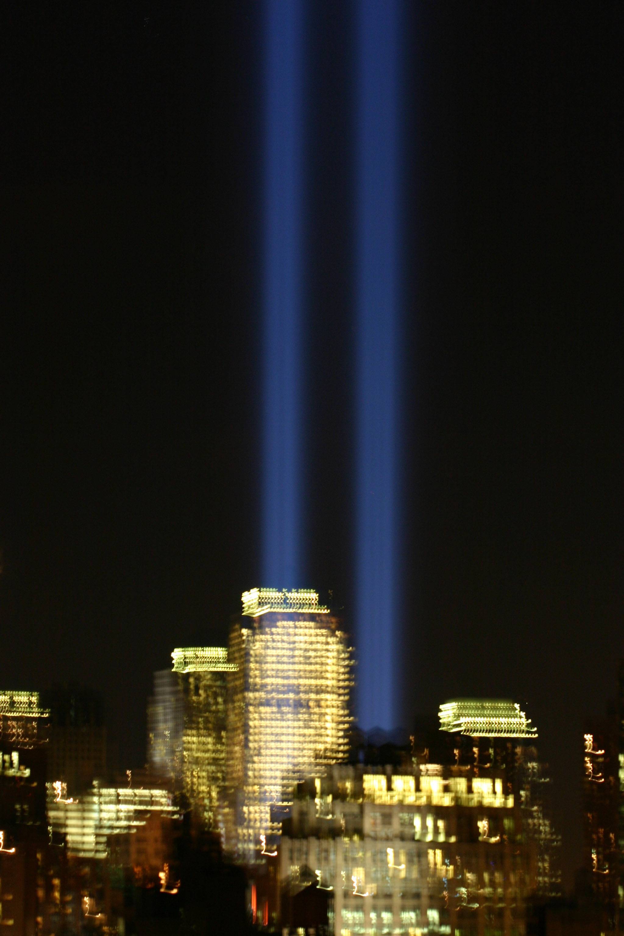 NYC Towers of Light at Former WTC Site