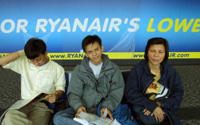 Waiting for Ryan Air at Stansted Airport