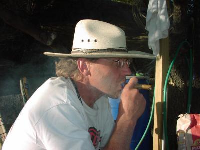Werner enjoying his smoke