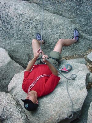 Hope he's not napping!