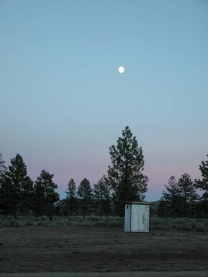 Full Moon over the outhouse