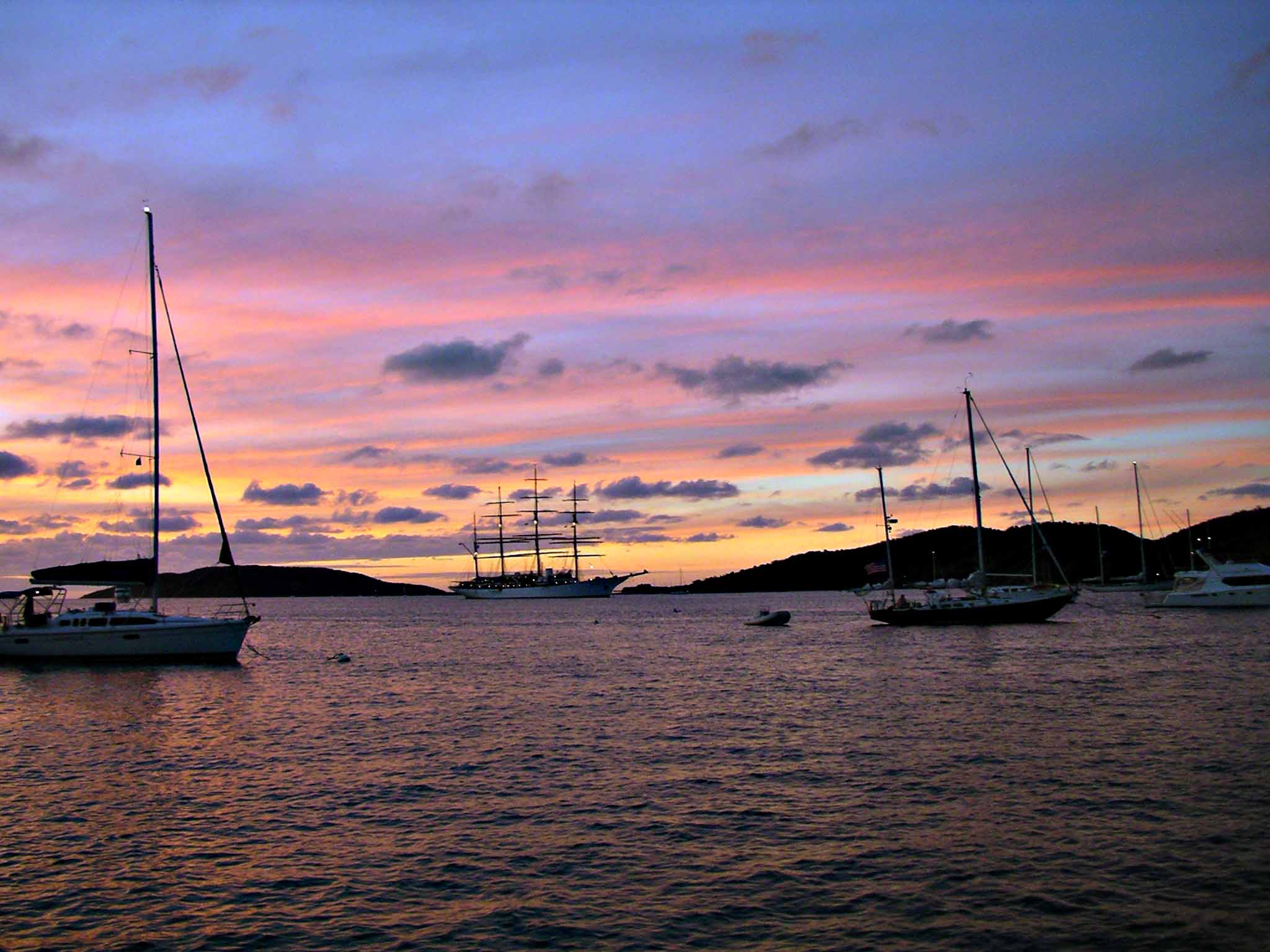 Sunset in Gorda Sound