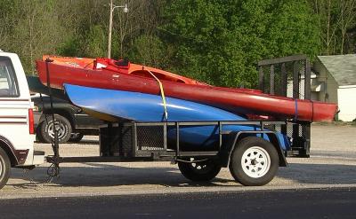 Kayaks loaded up in Newport