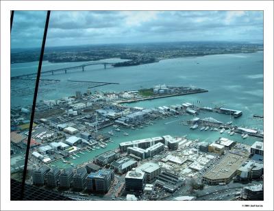 View of the America's Cup bays from the tower